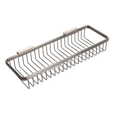 Ginger Long Deep Toiletry Basket in Satin Nickel 552G/SN